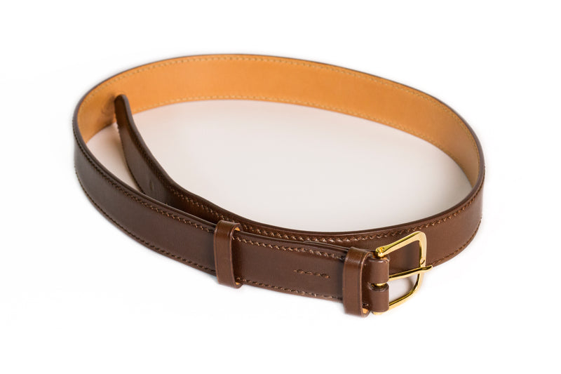Smooth Calf Leather Belt - Meleze