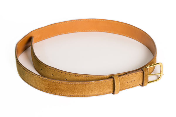 Suede Leather Belt - Snuff